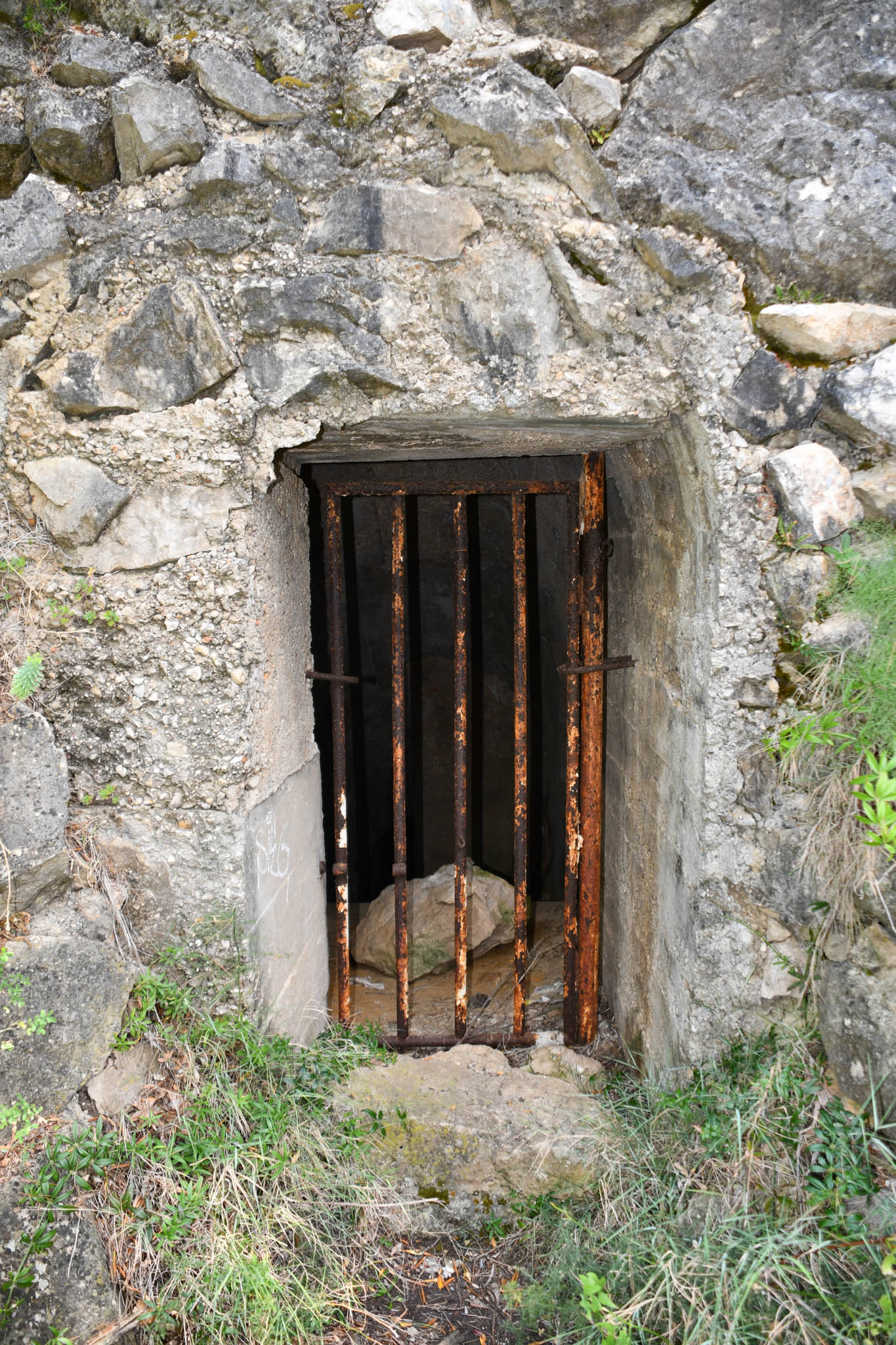Looking in from gun emplcement